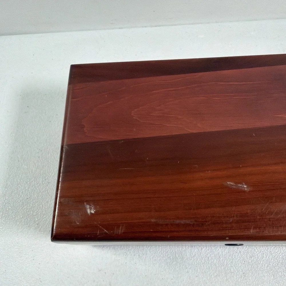 Vtg‎ Miniature Lane Cedar Chest Jewelry Trinket Box 9x5x3.5 NO Key North Dakota